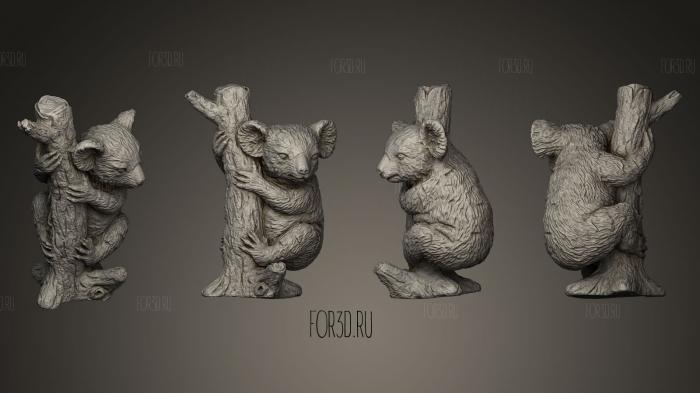 Koala bear 3d stl модель для ЧПУ